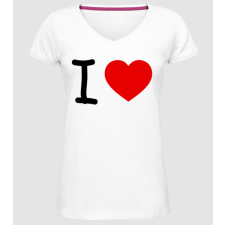 Pólómánia ilovesablon - Női Prémium V-nyakú Póló női póló