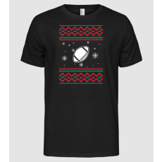 Pólómánia Karácsonyi kötött minta - amerikai foci - Férfi Alap póló