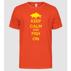 Pólómánia Keep calm and fish on - Férfi Alap póló