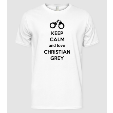 Pólómánia Keep calm and love Christian Grey - Férfi Alap póló férfi póló