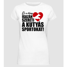 Pólómánia Kutyás sportos lány - Női Alap póló