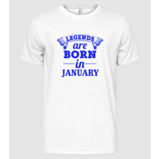 Pólómánia Legends are born in January - Férfi Alap póló