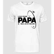 Pólómánia Legjobb a galaxisban papa feketére - Férfi Alap póló