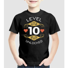 Pólómánia Level 10 Unlocked Gamer póló - Uniszex Gyerek Póló gyerek póló