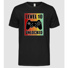 Pólómánia level 10 unlocked retro gamer - Férfi Alap póló