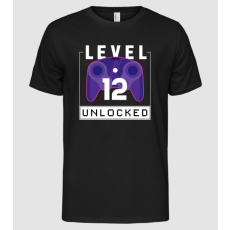 Pólómánia Level 12 Unlocked Gamer Születésnap - Férfi Alap póló