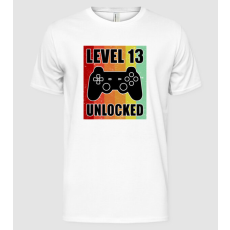 Pólómánia level 13 unlocked retro gamer - Férfi Alap póló