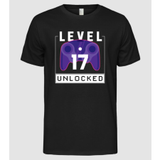 Pólómánia Level 17 Unlocked Gamer Születésnap - Férfi Alap póló férfi póló