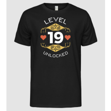 Pólómánia Level 19 Unlocked Gamer póló - Férfi Alap póló férfi póló