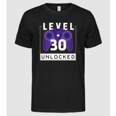 Pólómánia Level 30 Unlocked Gamer Születésnap - Férfi Alap póló
