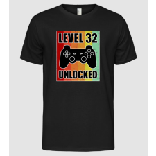 Pólómánia level 32 unlocked retro gamer - Férfi Alap póló férfi póló