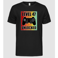 Pólómánia level 47 unlocked retro gamer - Férfi Alap póló