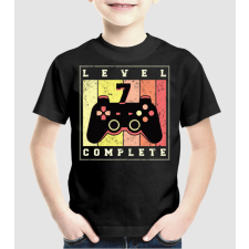 Pólómánia Level 7 Complete Szülinapra póló - Uniszex Gyerek Póló gyerek póló