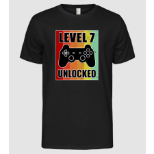 Pólómánia level 7 unlocked retro gamer - Férfi Alap póló férfi póló