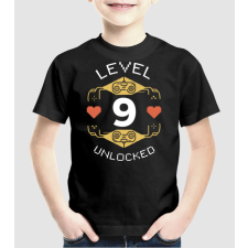 Pólómánia Level 9 Unlocked Gamer póló - Uniszex Gyerek Póló gyerek póló