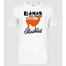 Pólómánia Llamas are my spirit animal - Férfi Alap póló