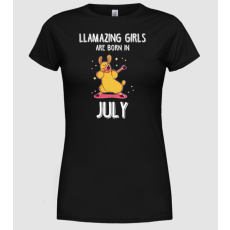 Pólómánia Llamazing girls are born in july - Női Kerek nyakú Póló