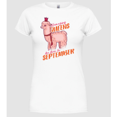 Pólómánia Llamazing queens are born in September - Női Kerek nyakú Póló
