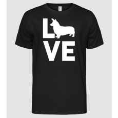 Pólómánia LOVE Corgie  - Férfi Alap póló