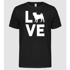 Pólómánia LOVE Mopsz  - Férfi Alap póló