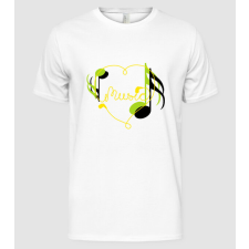 Pólómánia Love music - Férfi Alap póló férfi póló