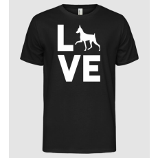 Pólómánia LOVE Pinscher  - Férfi Alap póló