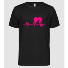 Pólómánia Macska heartbeat - Férfi Alap póló