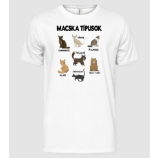 Pólómánia macska típusok fekete - Férfi Alap póló