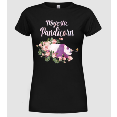 Pólómánia Majestic pandicorn - Női Kerek nyakú Póló