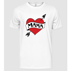 Pólómánia Mama retro szív - Férfi Alap póló