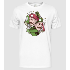 Pólómánia Mario és Luigi - Férfi Alap póló