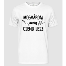Pólómánia Megvárom amíg csend lesz - Férfi Alap póló férfi póló