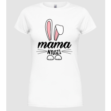 Pólómánia Nyuszicsalád mama - Női Kerek nyakú Póló