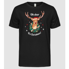 Pólómánia Oh deer, Christmas is here - Férfi Alap póló férfi póló