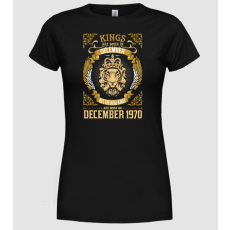 Pólómánia Oroszlános szülinapos 1970 DECEMBER - Női Kerek nyakú Póló