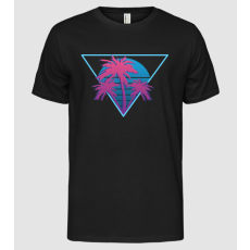 Pólómánia Pálmafák Retro Neon - Férfi Alap póló