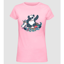Pólómánia Panda DAB Unikornison - Női Alap póló női póló