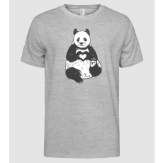 Pólómánia Panda szív - Férfi Alap póló