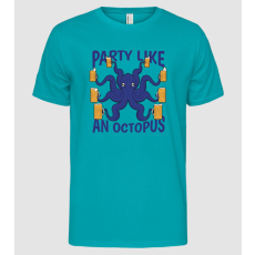 Pólómánia Party Like An Octopus - Férfi Alap póló