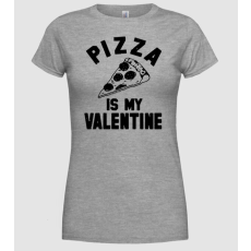 Pólómánia Pizza is valentine - Női Kerek nyakú Póló