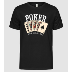 Pólómánia Poker All in - Férfi Alap póló
