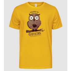 Pólómánia Powered by Caffeine - Koffein energia Baglyos póló - Férfi Alap póló
