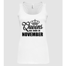 Pólómánia Queens are born in - November - Női X-hátú Trikó