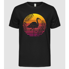 Pólómánia Retro flamingo sunset - Férfi Alap póló férfi póló