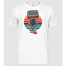 Pólómánia Retro Kazetta Robot - Férfi Alap póló