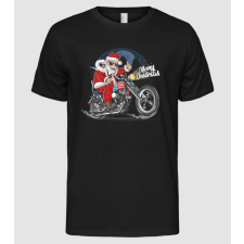 Pólómánia Santa Motor Merry Christmas - Férfi Alap póló férfi póló