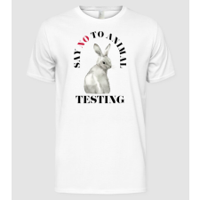 Pólómánia Say NO to animal testing - Férfi Alap póló férfi póló