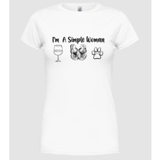 Pólómánia Simple doggy woman - Női Kerek nyakú Póló női póló