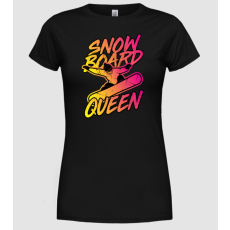 Pólómánia snowboard queen - Női Kerek nyakú Póló