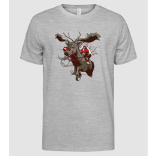 Pólómánia Sötét Mikulás lovag rénszarvason - Férfi Alap póló férfi póló